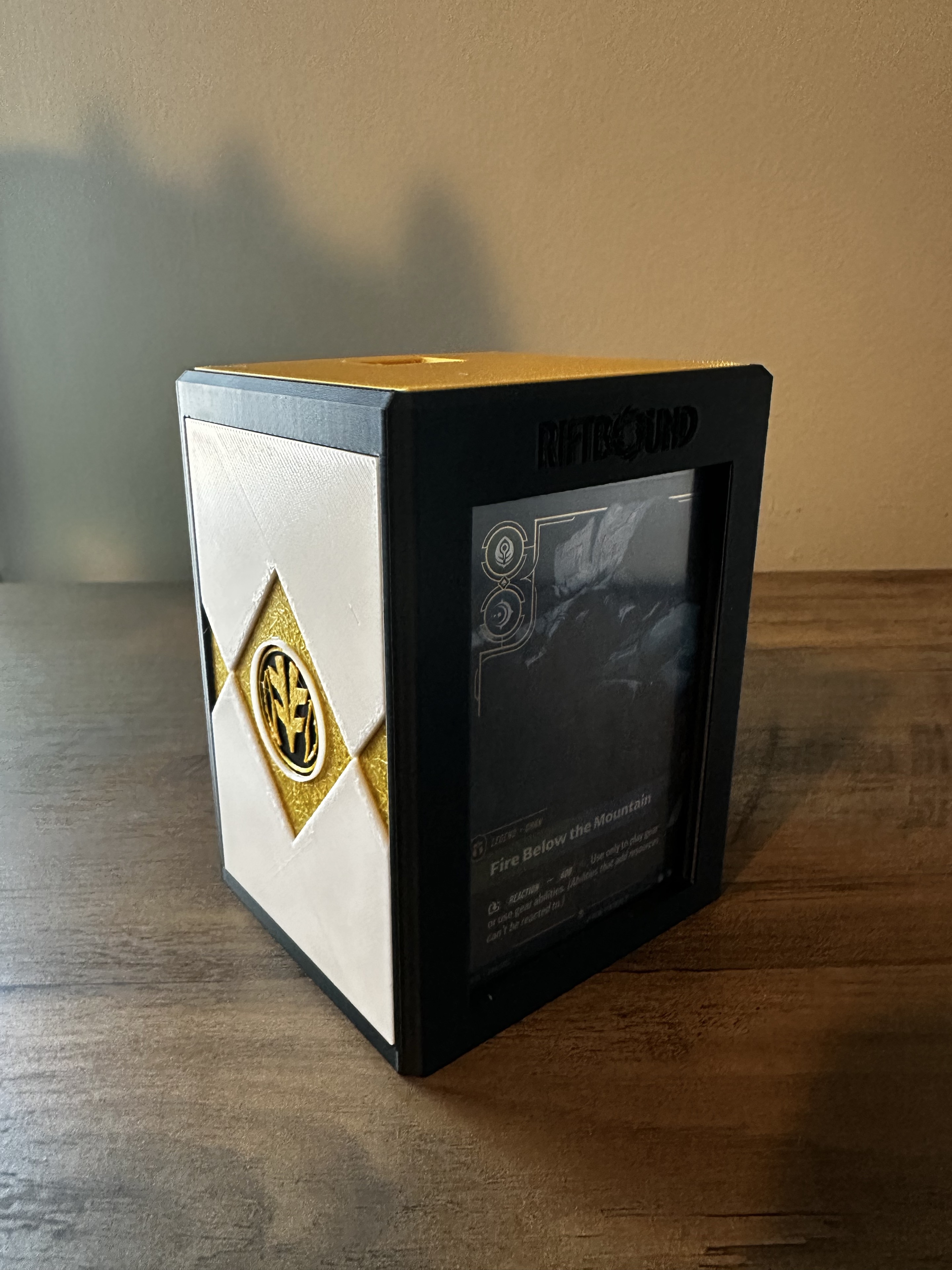 Black and gold deck box