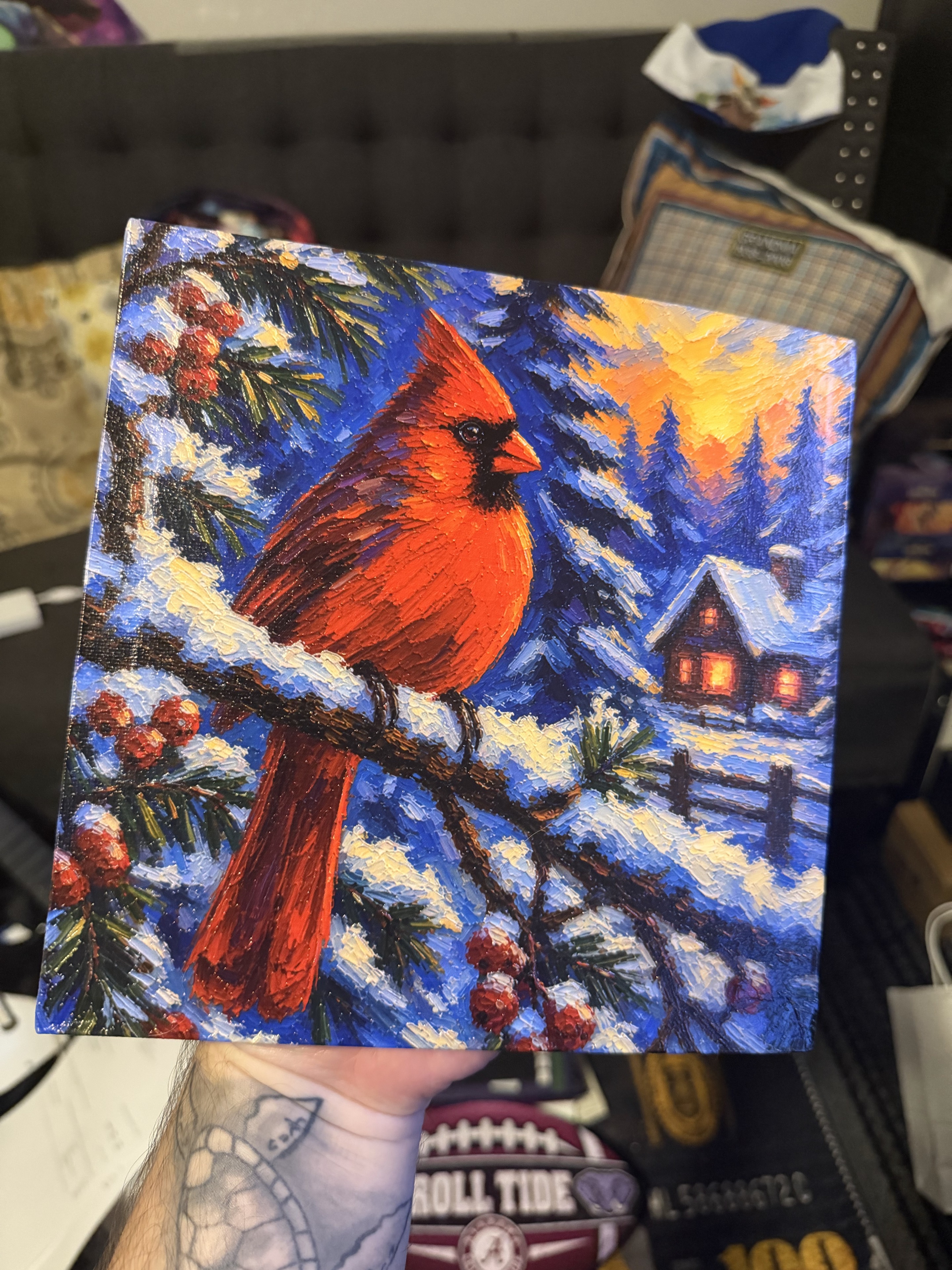 Cardinal winter decor